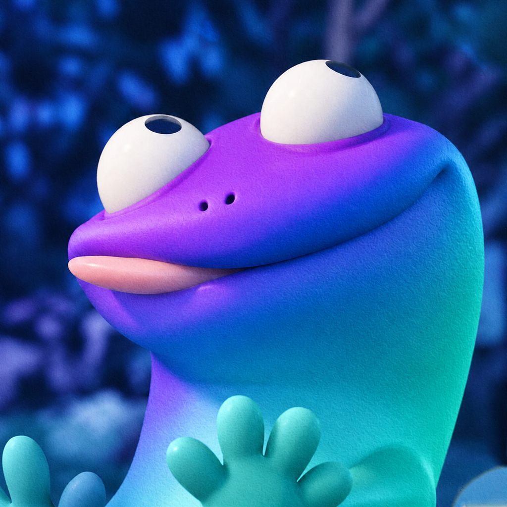 Blue and purple wide-eyed Solana Lizard